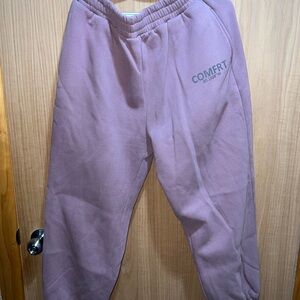 Womans Comfrt Mauve Sweatpants